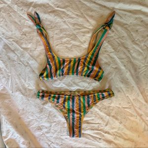 Stripes Jcrew playa bikini set